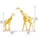 Mom and Baby Floral Giraffes Wall Decals - Yellow, orange, white, brown