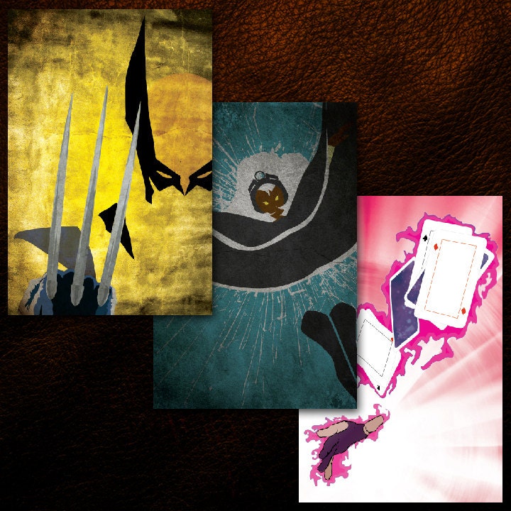 X-Men Retro Inspired Character Minis: 17 Unique 4x6 Inch Scifi Collectible Cards