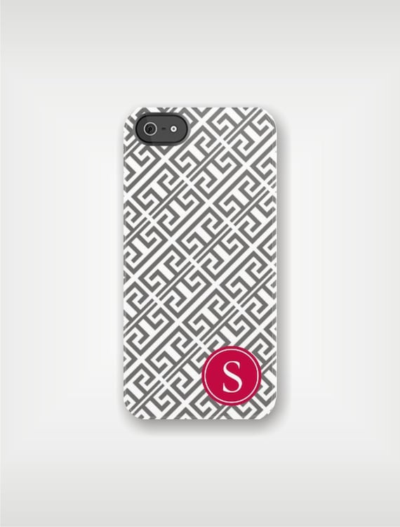 Personalized iPhone 5 Case 4 / 4S or 3G or Samsung - Greek Key - Custom Designed Cover - original design by a drop of golden sun