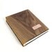 wood guest book -black walnut - custom wedding personalized fall yellow brown rustic - made to order