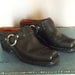 Vintage Black Leather Harness FRYE Mules. Women size 8M (38.5 Euro)