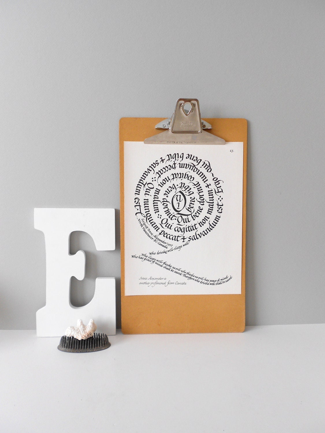 Vintage Alphabet Word Calligraphy Letter Print No. 4