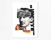 Mr. GRABADORA, collage print 8.27 x 11.70 (A4).