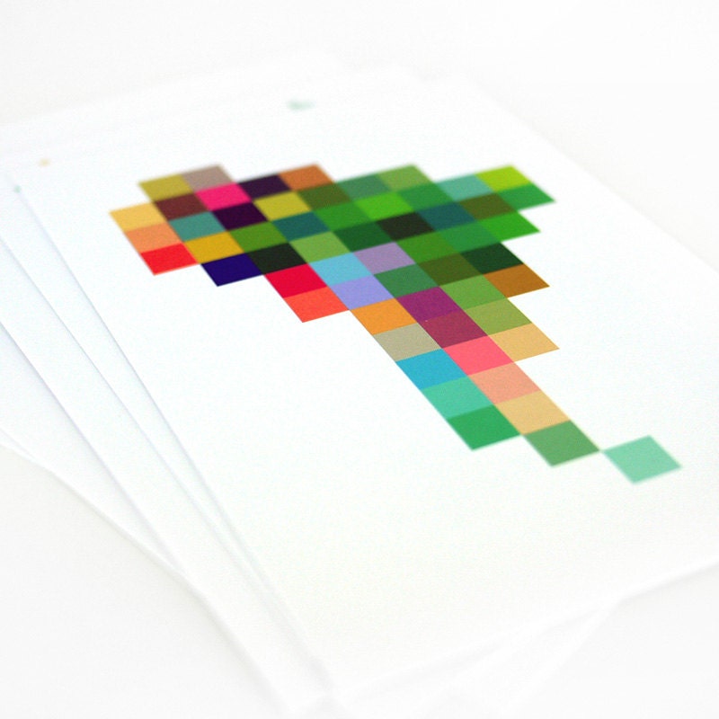 Pixel Map 'Colors of the World' Print Set of 6 // Modern World Map // Modern Art Decor // Map Art // 8 bit Pixels // Digital Print