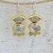 24k Gold Earrings with Green Amethyst