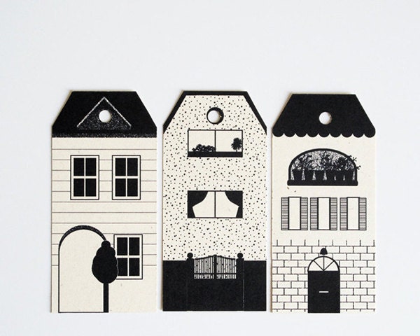 House gift tags - set of 6