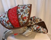 LAST ONE- Pirate with Brown minky Boy Infant car seat cover -Custom Order