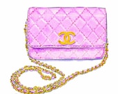 Pink Chanel Purse Print