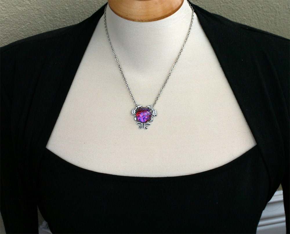 Dragons Breath Fire Opal Necklace