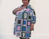 Women / Outerwear/Coats  Specialty Sizes  plus size Colorfull Crochet Sweater Cardigan plus size