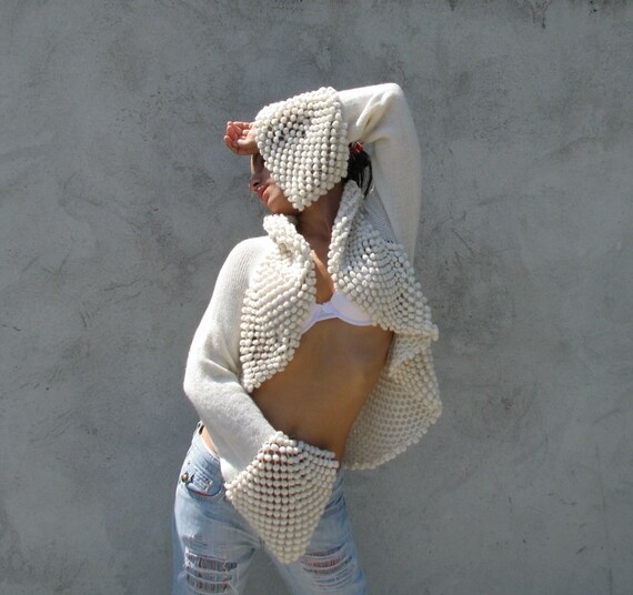 Sunshine Weddings Bridal Accessories Shrugs & Boleros ivory white knit/crochet