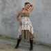 Women dress vintage 1950s Style handmade Alternative  Dresses Boho shabby chic  bohemian gypsy ooak dress   combined of vintage pieces S/M/L