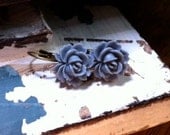 La Petite Fleur: French Wire Earrings with Vintage Resin Rose