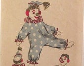 Vintage 1950s Toy Pattern Uncut  Clown Advance 6882