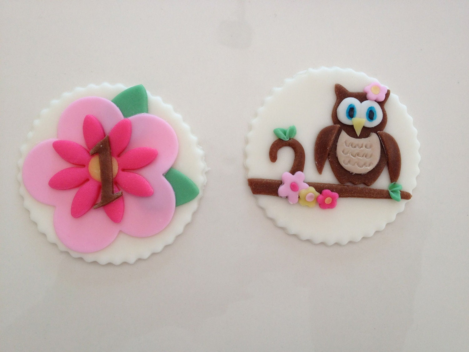 Look Whoo's Turning One Inspired Fondant Cupcake Cookie Toppers Il_570xn
