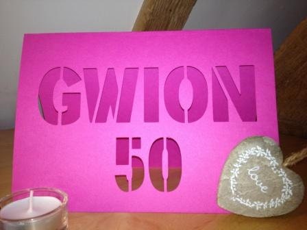50 Any age Custom Papercut Art Birthday card - 80, 70, 60, 40, 30, 21, 18