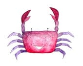 Mr. Crab watercolor illustration