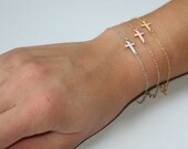 Small Cross Bracelet (STERLING SILVER)-52