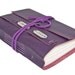 Purple Leather Journal with Inspirational Bookmark