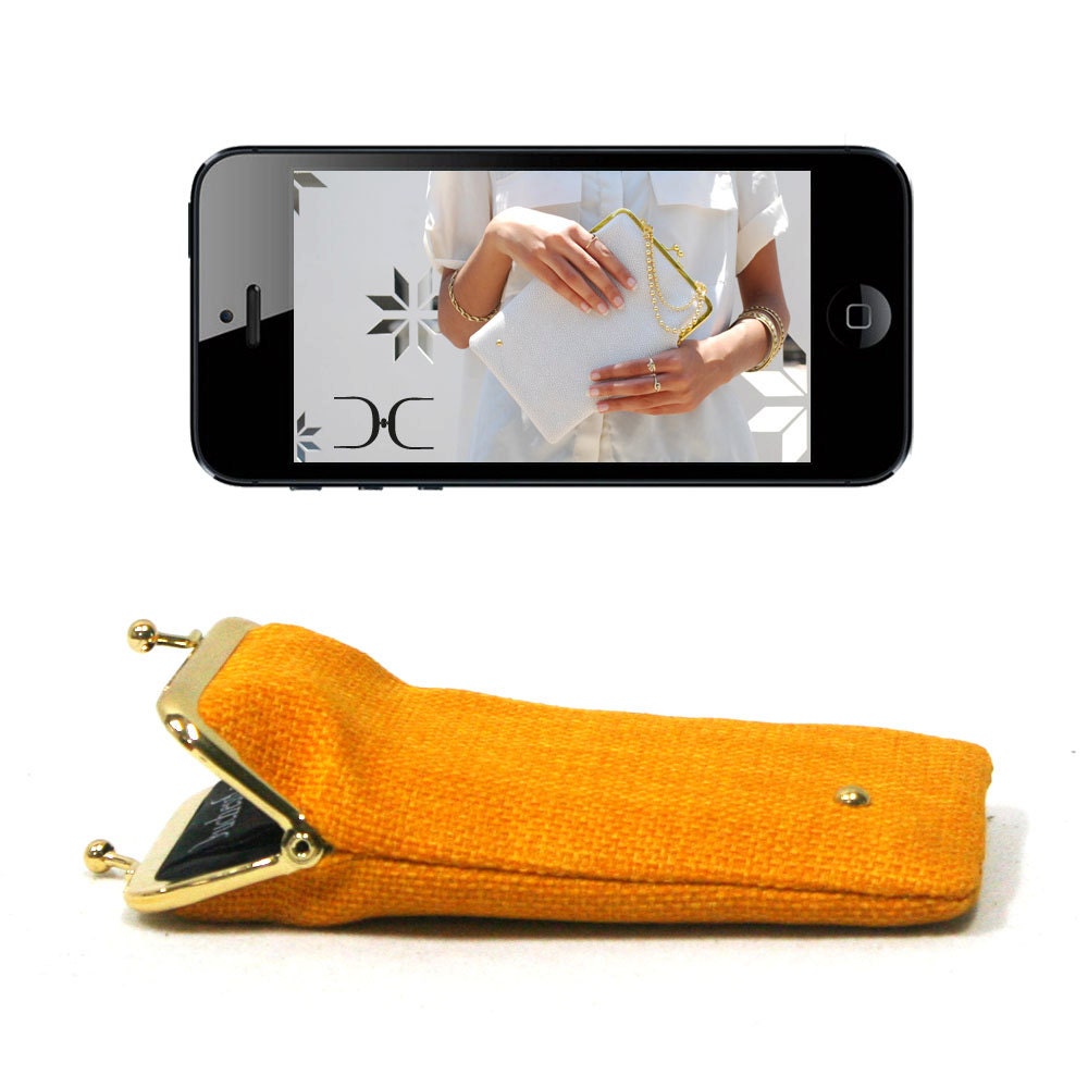 iPhone 5 case / cover YELLOW gold / silver - FREE DELIVERY - Duchess case for iPhone