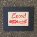Bacon linocut print