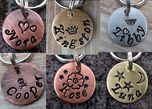 Small Cat Tag (Ittie Bitties) -Customize your own... choose your symbol, font and finish
