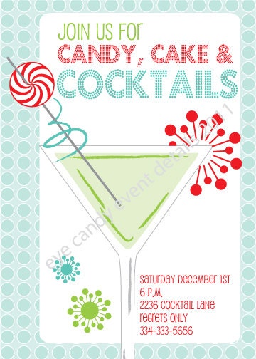 Cocktail - Birthday - Holiday Party Invite - DIY Printable Invitation - Cocktail Party Invite Il_570xn