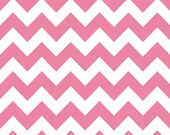 Riley Blake Designs - 2 Inch Chevron -  Pink - Cotton Fabric - 1 Yard