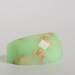 multifaceted mint eco resin ring featuring gold leaf flakes - size 6.5