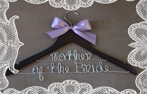 SALE Double Decker Personalized Wedding Hanger.  47 ribbon colors/Custom Bridal Hanger/Brides Hanger/Bride/Name Hanger