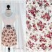 In The Garden - White And Floral Dress Feminine Sundress Cap Sleeve Floral Skirt Two Layers XS-S