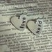 Love Hard. Heart Earrings.