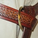Leather Belt, Brown Celtic Ring Belt.Medieval, Renaissance, SCA, Fantasy