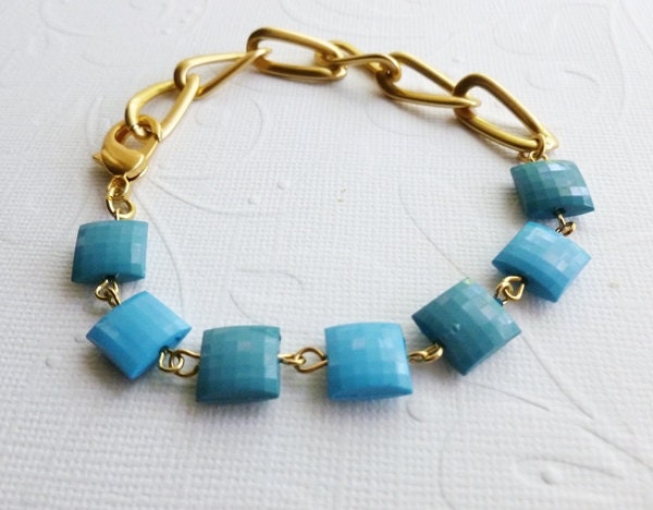 Blue Chain Bracelet
