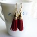 Red Tassel Earrings - Fringe Jewelry