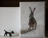 Hare painting 7" x 5" - tintabernacle