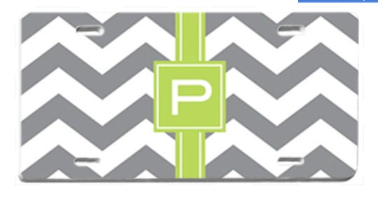 Personalized License Plate with Monogram- Car Tag- Sweet Sixteen Gift