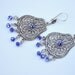 dark blue crystal earrings