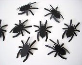 25 Halloween Black Tarantula Spider Die Cut Punch Decorations Embellishments - No356