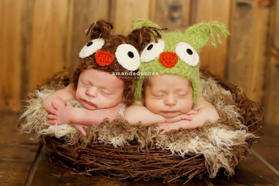 SET-Newborn bird nest photo prop and faux matted lamb fur set- Infant Photo Prop-SET fur and nest-Nest photo prop