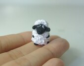 Tiny fat sheep- Crochet stuffed animal - Amigurumi miniature