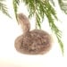 Needle Felted Rabbit Ornament, grey natural woodland rustic Christmas  tree decor ecofriendly wool decor