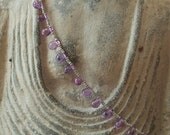 Tear Drop Necklace Purple