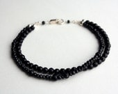 Double Stranded Black Spinel Bracelet