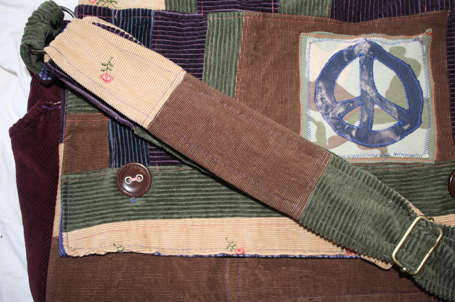 Upcycled messenger bag- Made to Order, Eco Friendly, OOAK