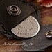 Lord please keep Daddy safe.... - Nickel round token with leather keychain case (hand stamped, double sided, personalized)