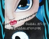 Big Eye Zombie Art Original & One Of A Kind Mixed Media Art Lydia The Lifeless