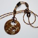 Wooden Brown Pendant on Tiger Caramel Beaded Necklace