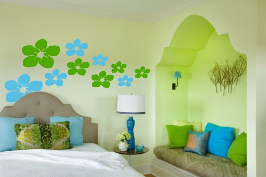 Large Flowers - 2 COLORS - vinyl wall decals, kids room, nursery, stickers, flowers