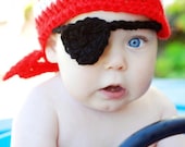 Pirate Kerchief Beanie Crochet Hat Pattern (378)